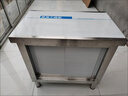 普美森304不锈钢工作台厨房橱柜商用餐饮店桌子家用操作台推拉门置物架 304加厚不锈钢单通款 304不锈钢长80*宽40*高80 实拍图