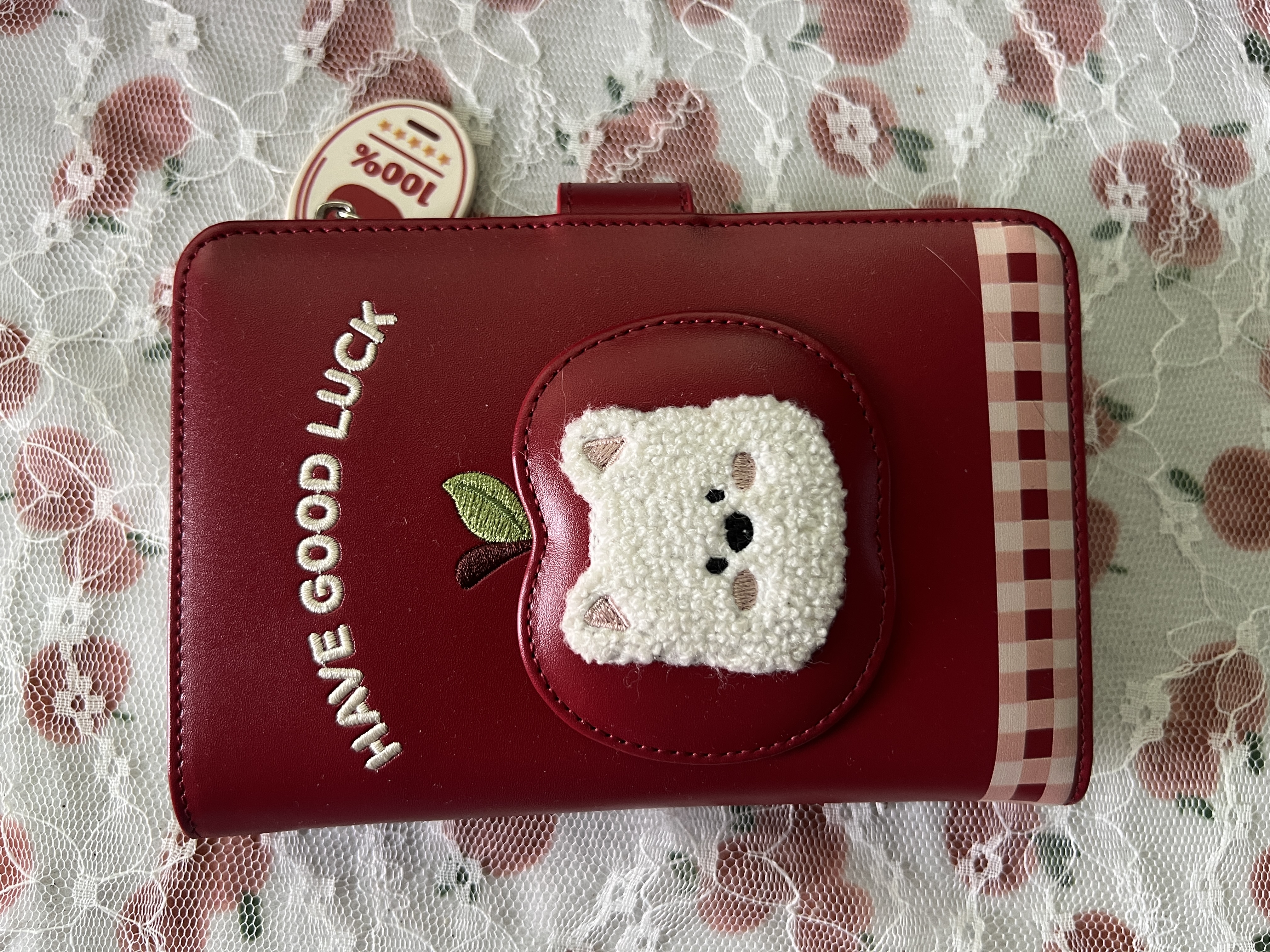 toutou苹果小狗护照夹收纳卡包零钱包本命年红色女孩女童生日礼物送女友 实拍图