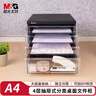晨光（M&G）文具 4层桌面文件柜 抽屉式拉手A4资料收纳柜 带索引标签 办公用品 黑色单个装ADM95295A 实拍图