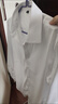 罗蒙（ROMON）纯色商务职业正装男士白衬衫工装外套长袖衬衣男CS108白色5XL 实拍图