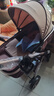 ANGI BABY婴儿推车可坐可躺婴儿车轻便折叠新生儿减震高景观双向儿童手推车 轻奢香槟金【一键收车+四轮EVA】 实拍图