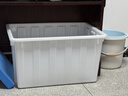 塑料水箱方桶加厚储水大号长方形养鱼牛筋泡瓷砖服装厂周转箱 进口料加厚120型（白/红/蓝/备注默认发白色） 实拍图