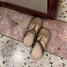 洁丽雅（Grace）洞洞鞋女款老人防滑拖鞋夏季外穿2026新款沙滩果冻鞋包头妈妈凉鞋 茶金 (防滑升级款穿的更放心) 36 【标准码】 实拍图