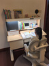 黑白调C2儿童学习桌书桌写字桌专用3-18岁全光谱大路灯一体进口橡胶木 实拍图