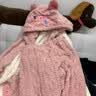 浪莎女士睡袍女两件套秋冬加绒加厚珊瑚绒开衫宽松保暖裤子家居服套装 实拍图