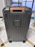 DULA五轮大容量行李箱杯架旅行箱充电拉杆箱密码箱皮箱子飒灰棕26英寸 实拍图
