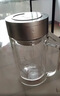 富光双层玻璃杯商务泡茶杯子大容量耐热办公水杯过滤带把银色320ml 实拍图