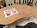 曼龙实木花生桌儿童学习桌椅宝宝游戏玩具桌可升降调节写字桌  榉木款 实拍图