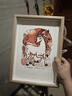 爱墨绘 A4相框摆台画框中空相框立体标本装裱立体diy手工画展示原木色 实拍图