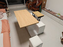 我爱川威可升降茶几餐桌两用现代简约家用客厅小户型多功能折叠移动茶几桌 包安装【木板面+白柜体】 120*60cm 实拍图