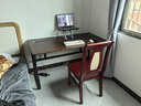 全品屋实木电脑桌台式双人书桌办公桌子工作台学生电竞桌家用游戏桌140 实拍图