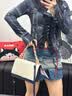 GUSKI包包女包品牌链条包撞色单肩手提丝巾斜挎包生日纪念日礼物女 米白色【限定礼盒-现货速发】次日达 送女友送老婆送妈妈 实拍图