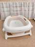 英氏（YEEHOO）婴儿洗澡盆可坐躺幼儿家用感温浴盆新生儿童小孩折叠沐浴桶4件套 实拍图