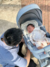 丸丫T6-2遛娃神器高景观婴儿推车可坐可躺轻便折叠可换向冰川蓝PLUS 实拍图