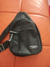 运动跑步包男休闲斜挎包手机包防泼水健身包女单肩包 黑色 实拍图