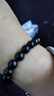 金石灵天然黑曜石手串男女款水晶手链海蓝宝五行补水佛珠转运珠生日礼物 黑曜石手链8毫米 实拍图