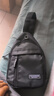 运动跑步包男休闲斜挎包手机包防泼水健身包女单肩包 黑色 实拍图