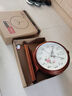 康巴丝（Compas）挂钟古典欧式座钟表复古客厅装饰台钟创意卧室床头时钟石英钟 3020数字木纹 实拍图