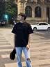 迪伽达美式黑色纯棉短袖男夏季2025新款潮牌男士t恤男短袖复古t恤男百搭 HQXS-T55黑色 XL （建议拍大一码） 实拍图