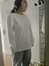 布先生明星同款长袖T恤男士小白T内搭 长袖标准T-圆领-白色 3XL(190) 实拍图
