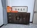 皇海家具新中式实木复古风餐边柜一体靠墙柜子客厅置物柜墙边大容量储物柜 实木框（160*40*90长宽高） 实拍图