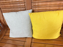 皮尔卡丹（pierre cardin）抱枕靠垫 纯色亚麻沙发抱枕靠垫套加厚仿亚麻 米白色 45*45cm 实拍图