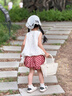 班喜迪女童夏装套装2026新款洋气儿童女孩衣服宝宝背心短裤套装夏季童装 米色 110 实拍图