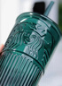 星巴克（Starbucks）墨绿色女神款玻璃杯550ml吸管杯办公室复古冷水杯女神节礼物 实拍图