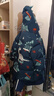 鸭鸭25新款冬装男童中长款羽绒服宝宝小童儿童印花加厚外套 藏青 120 实拍图