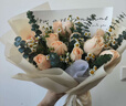 百花馆鲜花同城配送小时达玫瑰花满天星洋桔梗真花束生日礼物女友成人礼 【清纯少女】11朵香槟|JD265 实拍图