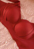 婷美本命年红色双提拉聚拢内衣女结婚防下垂大胸显小收副乳大码文胸罩 实拍图