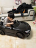 星辰皓奥迪儿童电动车四驱汽车遥控四轮宝宝玩具车可坐人童车RSGT 黑色+四驱+遥控+摇摆+皮座+软轮 实拍图
