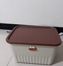 【多巴胺拼色】桌面储物收纳盒玩具化妆品整理箱零食塑料收纳箱 【高款特大号带盖】 35*24*22cm 单个装 实拍图
