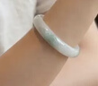 中国黄金（CHINA GOLD）阴山翠玉手镯女和田玉镯子新中式百搭生日礼物送女友 万人推荐-阴山翠玉手镯-宽镯【纪念品】 58mm 实拍图