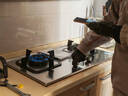 林内（Rinnai）家用燃气灶天然气灶具嵌入式 大火力双眼猛火灶 不锈钢面板 钢化玻璃面板 一级能效 以旧换新 2E08MTX【5.2KW+可调底盘+定时】 实拍图