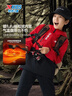 特步儿童童装男童中大童三防拼色摇粒绒时尚保暖风衣 宝钻红 175cm 实拍图