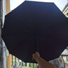 天堂 双人晴雨伞三折 晴雨伞三折10骨超大加固黑胶防晒伞 深邃蓝 实拍图