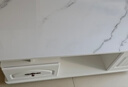 壹品帆诚【24小时闪发】茶几客厅简约茶几电视柜组合套装客厅茶几 1.2M暖白色+白色大理石纹玻璃 钢化玻璃桌面 实拍图