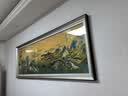 轩尼匠心高端千里江山图苏绣客厅挂画苏刺绣沙发背景墙装饰画山水风景壁画 立体黑金框 220*80 高端框 实拍图
