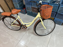 EG7自行车成人女士轻便单车通勤上班变速普通亲子复古男式 【基础款】单速-黄 26英寸【适合:155-175cm】 实拍图