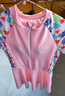 佑游儿童泳衣女中大童女孩游泳衣训练连体速干游泳装32625紫色短袖4XL 实拍图