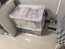 禧天龙塑料衣物收纳箱书籍储物箱65L 透明  1个装 不带轮 实拍图