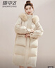 雪中飞（SNOWFLYING）气质淑女羽绒服中长款女士2026新款狐狸毛领时尚加厚保暖冬季外套 浅卡其 S  /115斤以内 实拍图