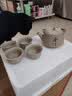 茶具套装粗陶家用办公室轻奢中式陶瓷茶壶茶杯功夫茶泡功夫茶具 粗陶舍得提梁壶一壶四杯（光面） 实拍图