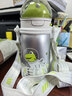 babycare钛空杯儿童保温杯宝宝学饮杯恐龙吸管水杯水壶不锈钢上学450ml 实拍图