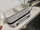 美的（Midea）电火锅鸳鸯锅火锅专用锅多功能锅料理烤肉锅分体式多功能一体电锅0氟钛陶电煮锅HGS352866S 实拍图