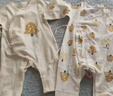 贝瑞加（Babyprints）新生儿连体衣2件装男女宝宝长袖纯棉内衣卡通护肚爬服 黄59 实拍图