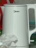 美的（Midea）电热水壶家用烧水壶泡茶0涂层食品级304不锈钢自动断电双层防烫全钢无缝1.5L大容量 MK-HJ1566 实拍图