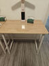 舒客艺家 电脑桌台式小户型小桌子家用学习桌写字办公书桌电竞长条桌子 木纹白架单桌80*50*74 加固电脑桌 实拍图