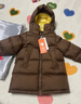 保姆鹅  【风墙】儿童羽绒服宝宝中长款护脸加厚外套保暖童装[NG2664] 可可 100 实拍图